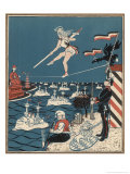Germany as a Tightrope Walker in the Chinese Crisis reproduction procédé giclée par Thomas Theodor Heine