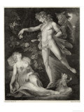 A Midsummer Night's Dream, Act II Scene II Oberon Sprinkles His Spell onto Titania as She Sleeps Giclee Print by Rhodes 