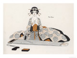 Japanese Musician Plays the Koto a Harp-Like Instrument Played Horizontally Giclée-Druck von R. Halls