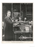 Joseph Chamberlain Liberal Politician Speaking in the House of Commons on 2 August 1901 Giclée-Druck von Sidney Paget
