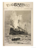 The "Maine" Blows Up Giclee Print by J. Nash