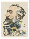 Leon Michel Gambetta French Lawyer and Statesman: a Satirical Depiction Giclee Print by Moloch 