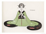 Japanese Musician Plays the Shakuhachi a Wind Instrument Resembling the Western Flute Giclee Print by R. Halls