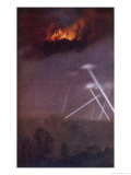 Lieutenant W.L. Robinson Shoots Down a Zeppelin Giclee Print by Walter Hunt