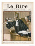 An Advocate in Full Swing in the Courtroom Giclée-Druck von Louis Malteste