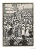 Emigrants to Australia Land in Queensland and Disembark from the Ship Giclee Print by P. Naumann