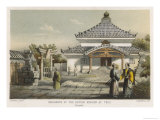 Lord Elgin's Diplomatic Mission to Japan: His Residence at Yedo Giclee Print by Hanhart 