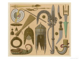 Assorted Weapons and Other Artefacts from India Giclee Print