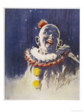Portrait of a Laughing Clown in His Full Costume at Bertram Mills Circus Giclee Print by Gilbert Holiday