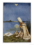 Lohengrin and the Dove of the Holy Grail Who Will Tow His Boat (Replacing the Swan) to Monsalvat Giclee Print by Byam Shaw