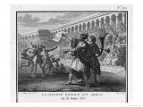 At the Isthmian Games Roman General Flaminius Announces Greek Independence Giclee Print by Patas 