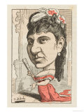 Rosalia Rousseil French Actress: a Satirical View Giclee Print by Moloch 