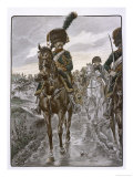 Chasseurs a Cheval Riding as Napoleon's Personal Bodyguards Reproduction procédé giclée par Job 