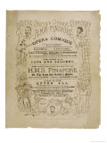 Cover of the Programme for the Original Production of Pinafore by Gilbert and Sullivan Giclee Print by Programme 