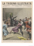 At Torino Police Call a Halt to a Dance Marathon Described as Una Stolta Gara Giclee Print by Vittorio Pisani At Torino Police Call a Halt to a Dance Marathon Described as Una Stolta Gara Giclee Print by Vittorio Pisani