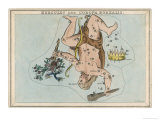 Hercules and Corona Borealis Constellation reproduction procédé giclée par Sidney Hall