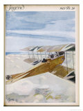 German Albatross Biplane on Patrol Above the Clouds Giclee Print by Paul Segieth