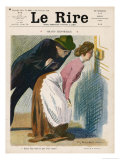 Maid and Reporter 1909 Giclee Print by Auguste Roubille