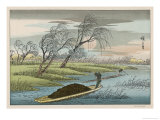Fishermen Angling from Rocks Giclee Print by Kuniyoshi 