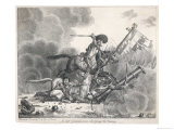 Life Guardsman Charging the Enemy, His Foes Lie Vanquished at His Feet reproduction procédé giclée par Jacob 