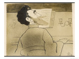 Erik Satie French Composer at the Piano Giclee Print by E. Renaudin