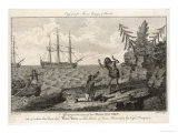 William Dampier Witnesses the Reunion of Mesquito Men on the Islands of Juan Fernandez Giclee Print by Pollard 