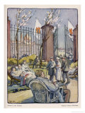 Wounded German Soldiers Rest in the Grounds of a Hospital Giclee-vedos tekijänä Walther Puttner Wounded German Soldiers Rest in the Grounds of a Hospital Giclee-vedos tekijänä Walther Puttner