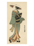 The Celebrated Actor Tomedjuro Nakamura in the Female Role of Kaishi Giclee Print by Torii Kiyomitsu