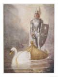 Lohengrin Arrives in a Boat Drawn by Elsa's Brother Godfrey Giclée-Druck von Norman Price