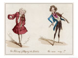 The Old Way of Playing the Fiddle and the New Way Giclee Print by Henry Heath