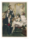 Dancer Entertains Three Devotees of Her Art in Her Dressing Room Giclee Print by D. Eusebio Planas