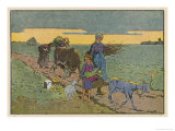 Farm People Giclee Print by H. Rappin