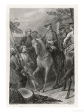 Battle of Fontenoy Louis XV King of France on the Battlefield Though It is the Marechal de Saxe Giclee Print by Lechard 
