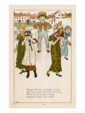 Georgie Peorgie Pudding and Pie Kissed the Girls and Made Them Cry reproduction procédé giclée par Kate Greenaway
