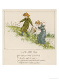 Here are Jack and His Sister Jill Making Their Way up the Hill Giclee Print by Kate Greenaway