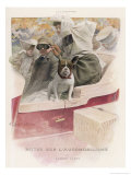 Lady Must Take Care of Her Complexion Avoiding Wind and Sun reproduction procédé giclée par Louis Sabattier