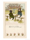See Saw Jack in the Hedge Which is the Way to London Bridge Giclee Print by Kate Greenaway