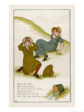 Jack and Jill after They Have Fallen Down the Hill reproduction procédé giclée par Kate Greenaway