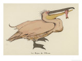 Pelican Catches a Fish reproduction procédé giclée par Germaine Hagemans