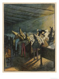 Snow White in Bed in the Home of the Seven Dwarfs Giclee Print by Willy Planck