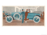 Two Stand Beside Their Vast Renault Giclee Print by Jean Grangier