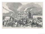 Meet of a Popular Hunt Outside a Country Inn Giclee Print by John Frederick Herring I