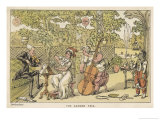 String Trio in the Garden with a Potential Brass Player Waiting for His Opportunity on the Right Giclee Print by Thomas Rowlandson