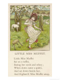 She Upsets Her Stool When She Finds a, Really Rather Small, Spider Sharing It with Her Giclée-Druck von Kate Greenaway