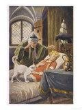 Beauty, and Everyone Else in the Palace Human or Animal, Fall Asleep Under the Witch's Spell Giclee Print by O. Kubel