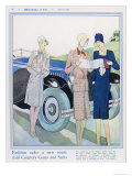 Two Ladies Consult the Map While a Third Watches Hoping Her Friends Know reproduction procédé giclée par G. Sacy