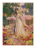 Eleonora Eleonora and Her Cousin Walk Together Through the Valley of the Many Coloured Grass reproduction procédé giclée par Byam Shaw