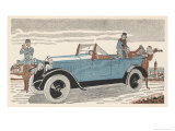 Peugeot at the Golf Club Reproduction procédé giclée par Jean Grangier