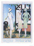 Summer Frocks: Sleeveless and White with a Central Back Pleat Giclee Print by G. Sacy