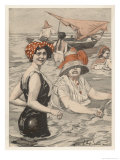 Bathing Lady and Bathing-Woman Giclee Print by E. Hulemann